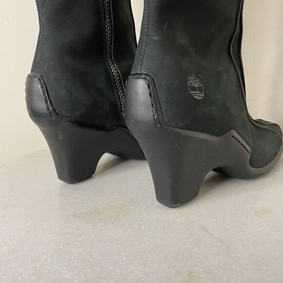 Timberland Women’s Uptown Tall Black Nubuck Leather Boots Style 98367 Sz.9.5 - Picture 8 of 15